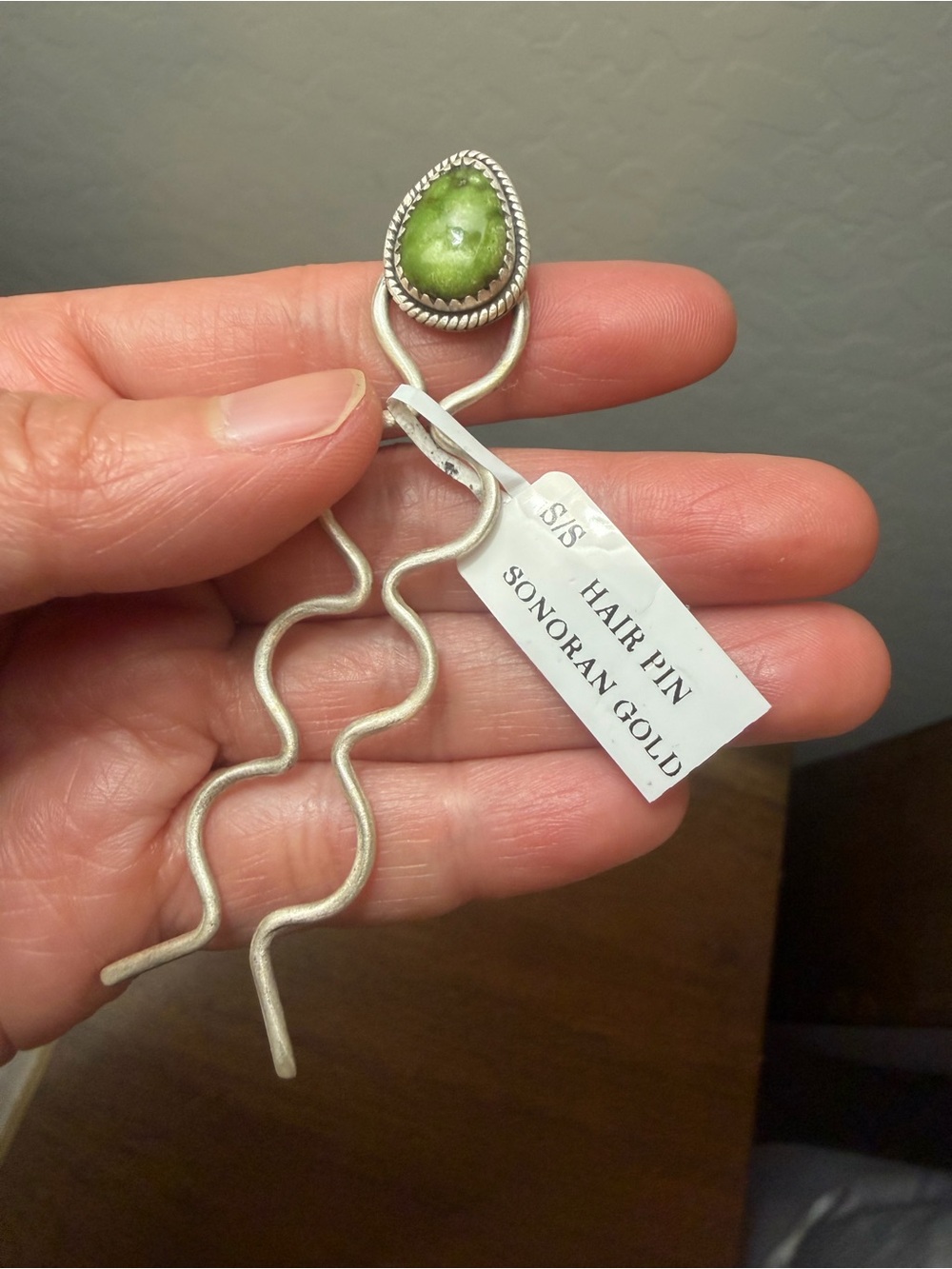 Sonoran Gold  Stone Sterling Silver Hair Pin